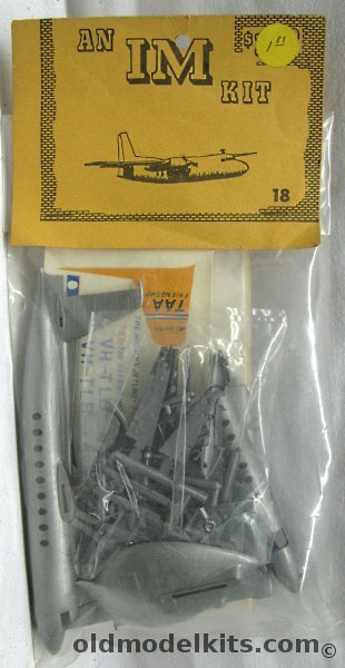 IM 1/144 Fairchild F-27 Trans Australia Airlines - Bagged (ex Lincoln), 18 plastic model kit
